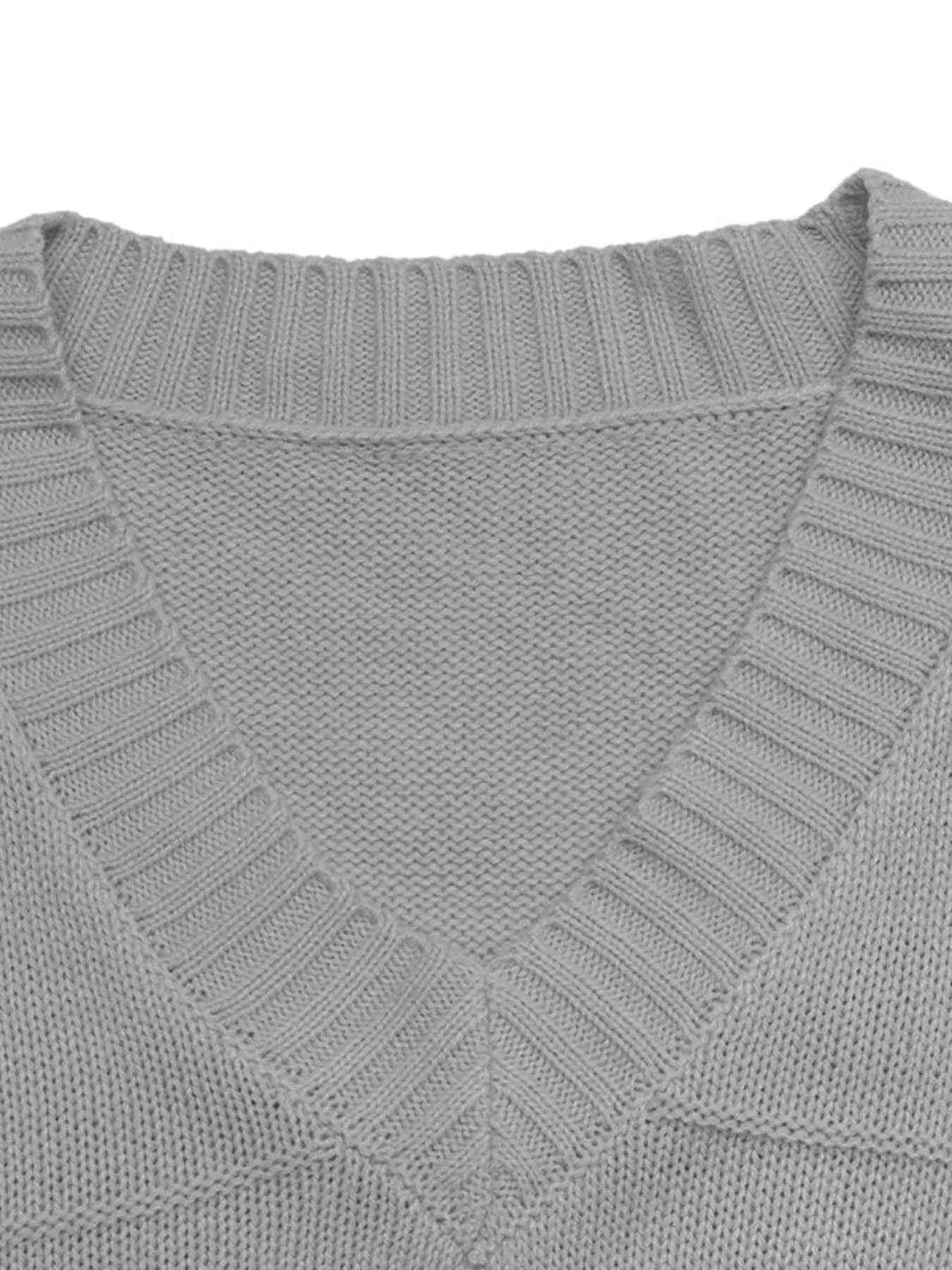 V-Neck Dropped Shoulder Sweater 0f877c11836948cea593341525a4a126-Max-Origin