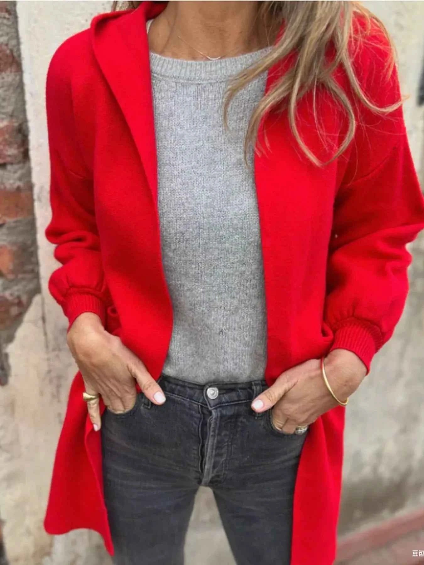 Full Size Open Front Hooded Cardigan Plus Size Red 0f935e2d16414fcdb88d4c21059a1cda-Max-Origin