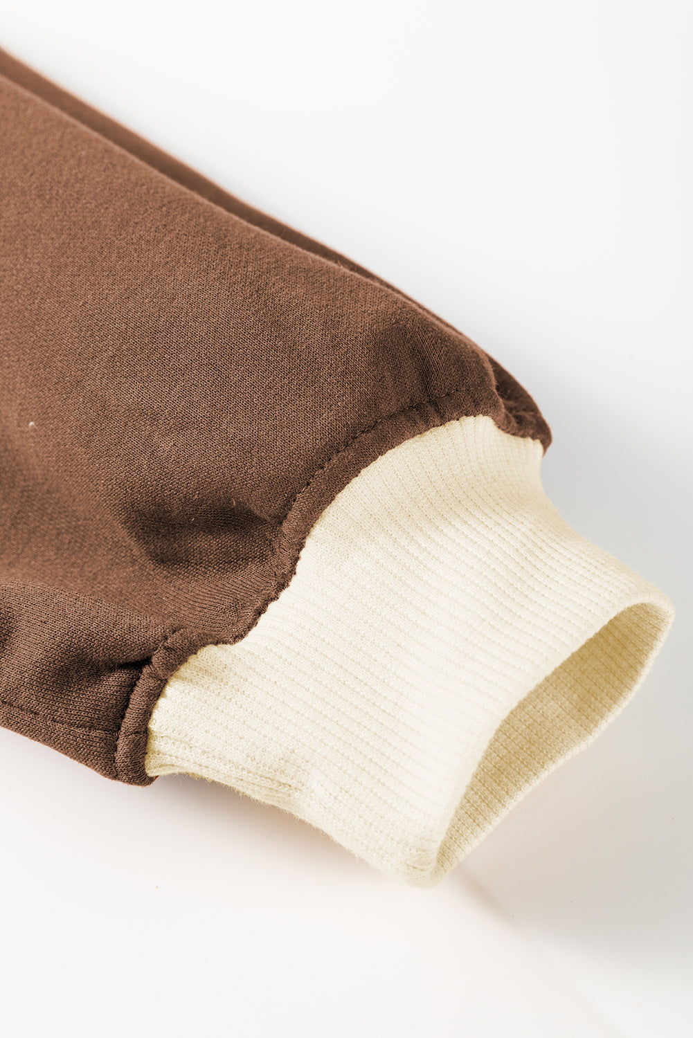 Coffee Contrast Trim Loose Pullover and Lace-up Waist Skort Set 0f9cf214e135d1d6