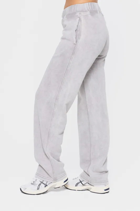 Mono B Elastic Waist Fleece Pants with Pockets 0fde83f4-626f-4468-9be6-4fba7ed17f71-Max