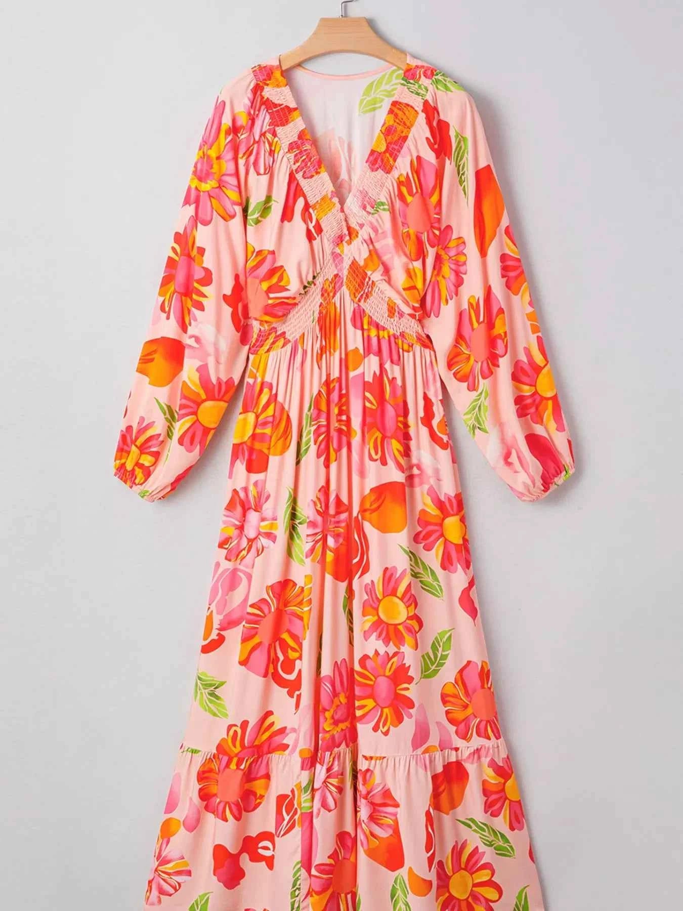 Smocked Floral Long Sleeve Maxi Dress 10340821a01f4db59802903217da32ef-Max-Origin