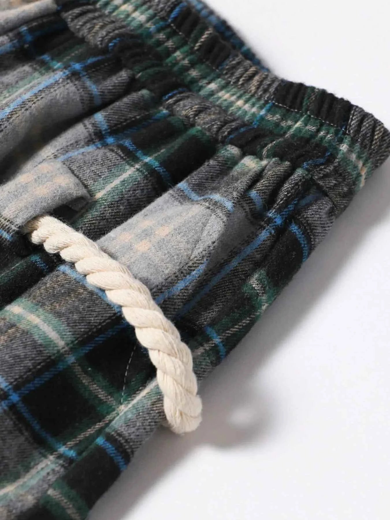 Plaid Casual Pants with Side Stripes 10ba7087-c517-4af8-a262-d351250df72a-Max-Origin