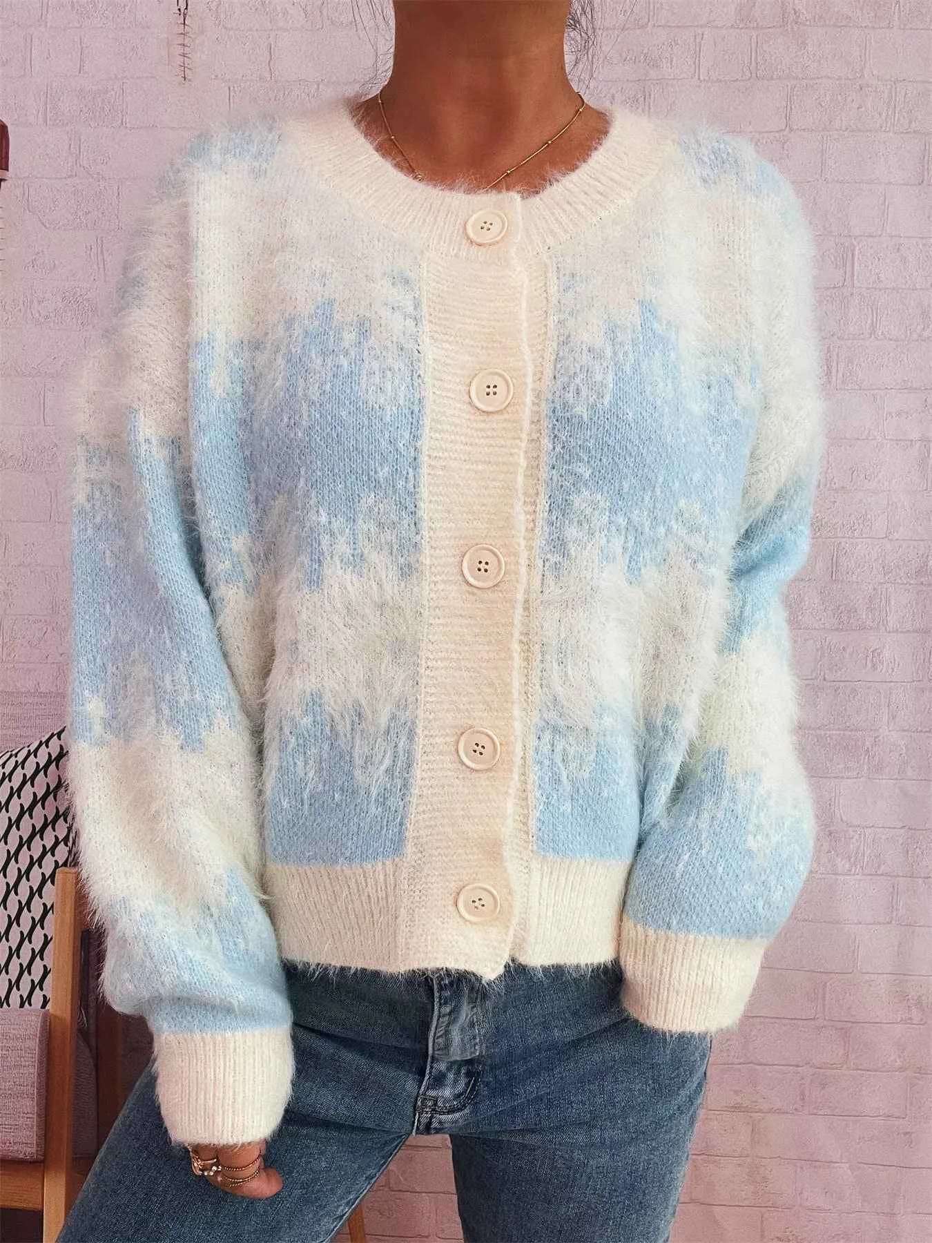 Ribbed Hem Button Up Cardigan 10f5dcc04ce3402f87828c51186428f0-Max-Origin