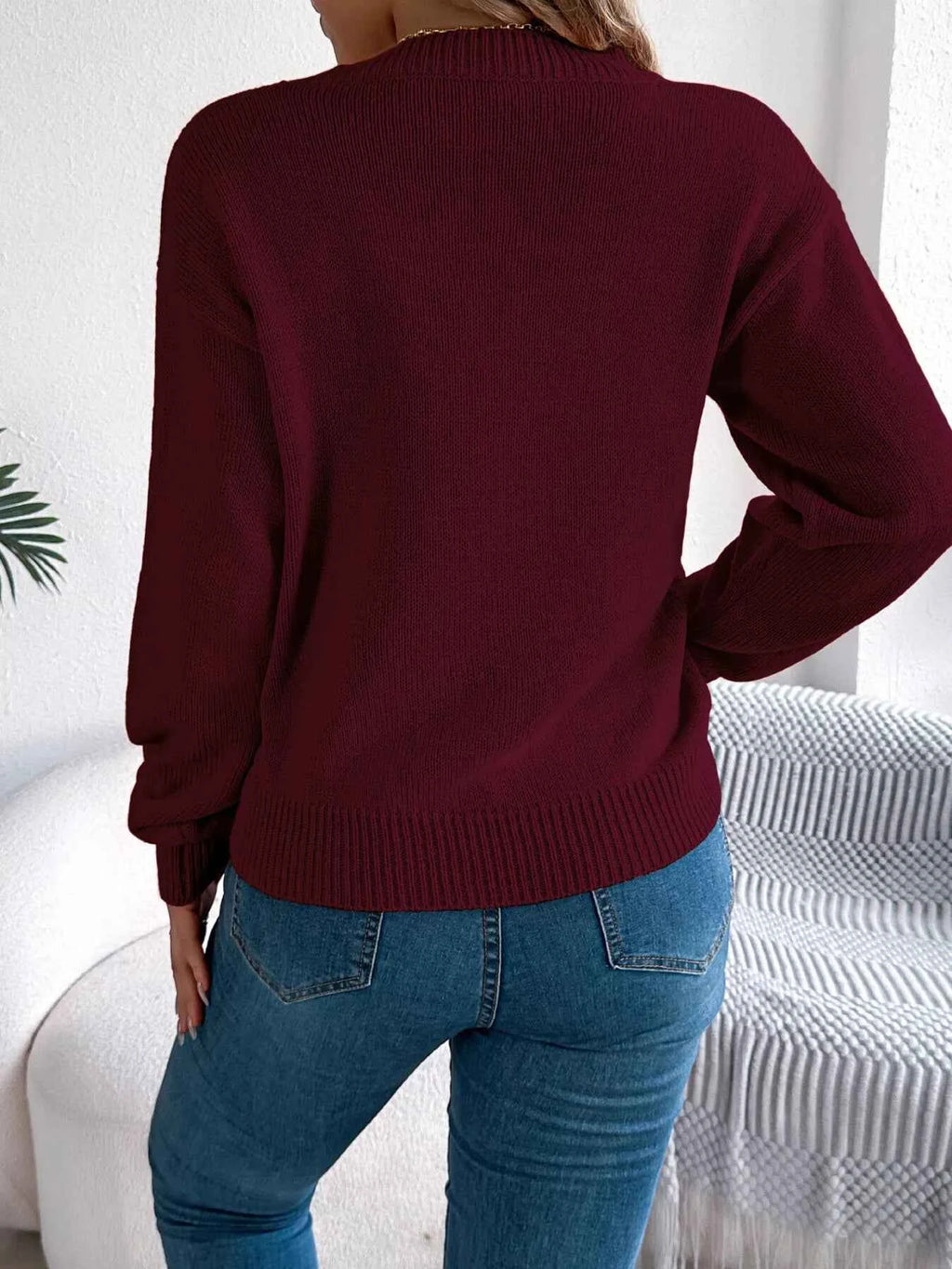 Openwork Round Neck Long Sleeve Sweater 111eadb0b10c47009040e7ffe3e69211-Max-Origin