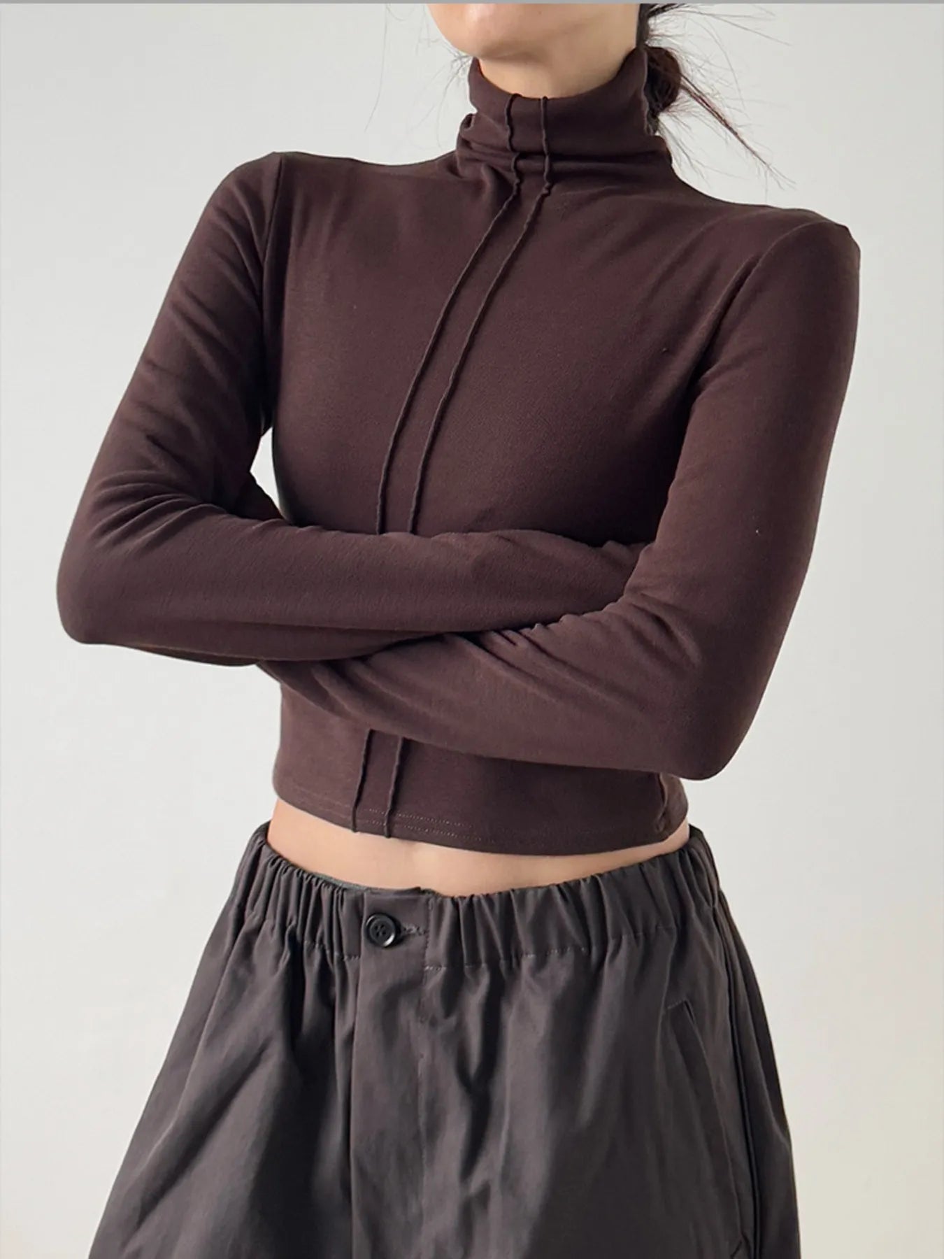 High Neck Long Sleeve Cropped T-Shirt 1158a028826c406b94a8416626aec3d0-Max-Origin