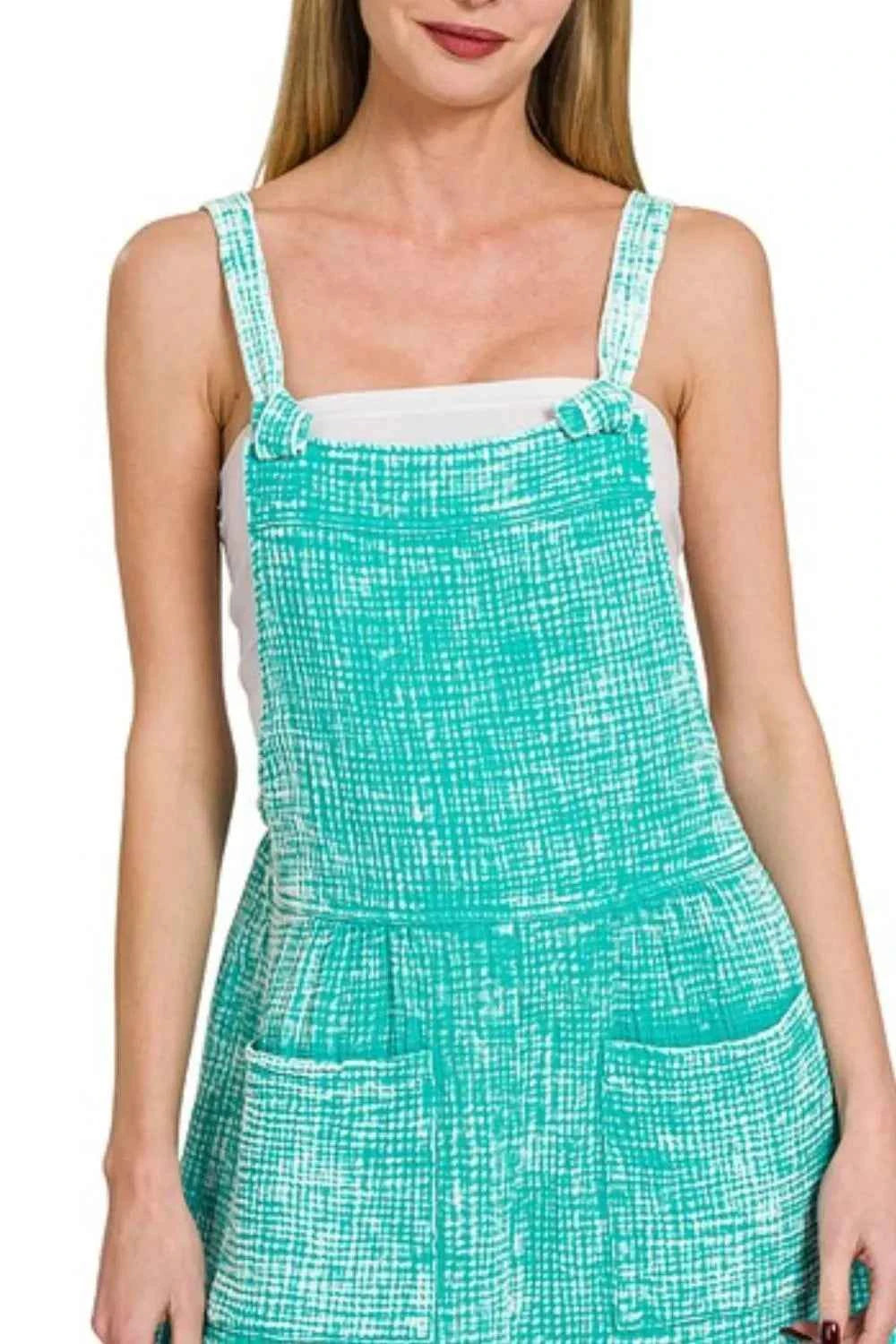 Zenana Woven Double Gauze Acid Washed Romper 11938bcf-9f83-46fb-92e7-c7f1ddea4c7a-Max-Origin