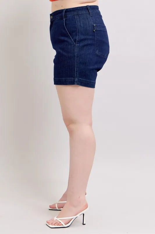 Judy Blue Full Size High Waist Denim Shorts Plus Size 11beb4d5-b64a-4458-aa23-46db957c3726-Max-Origin