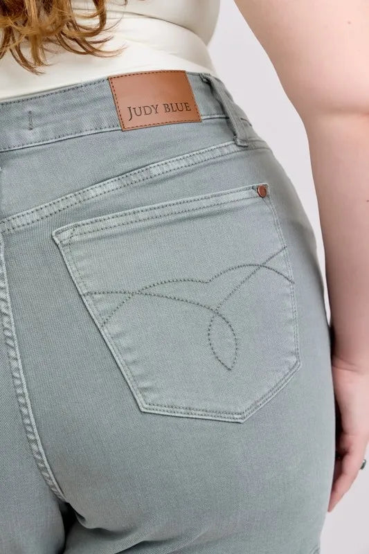 Judy Blue Full Size Hw Garment Dyed & Back Pkt Embroidery Shorts Plus Size 11ef4a1e-e874-43ba-864c-4a4376b5e146-Max-Origin