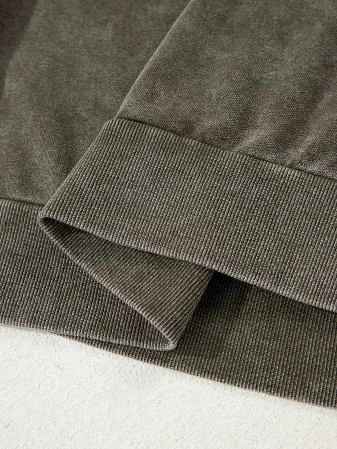 Lace Patchwork Detail Notched Mineral Wash Sweatshirt 121d0c5680aa4cdb8dd01c5b61c327ce-Max-Origin