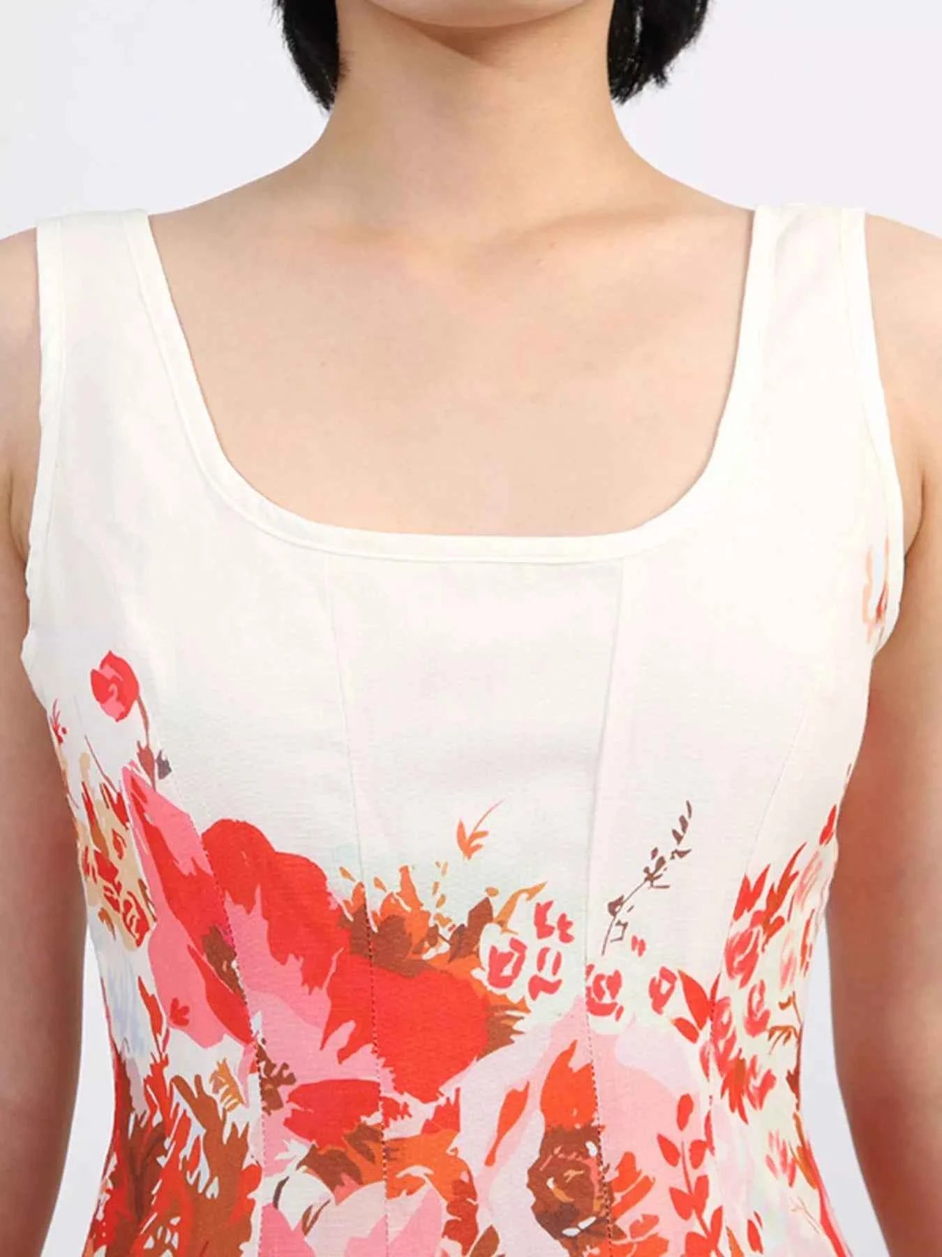 Floral Print Sleeveless A-Line Mini Dress 122bdb27-a5c6-4f42-9515-fb811b64f838-Max-Origin