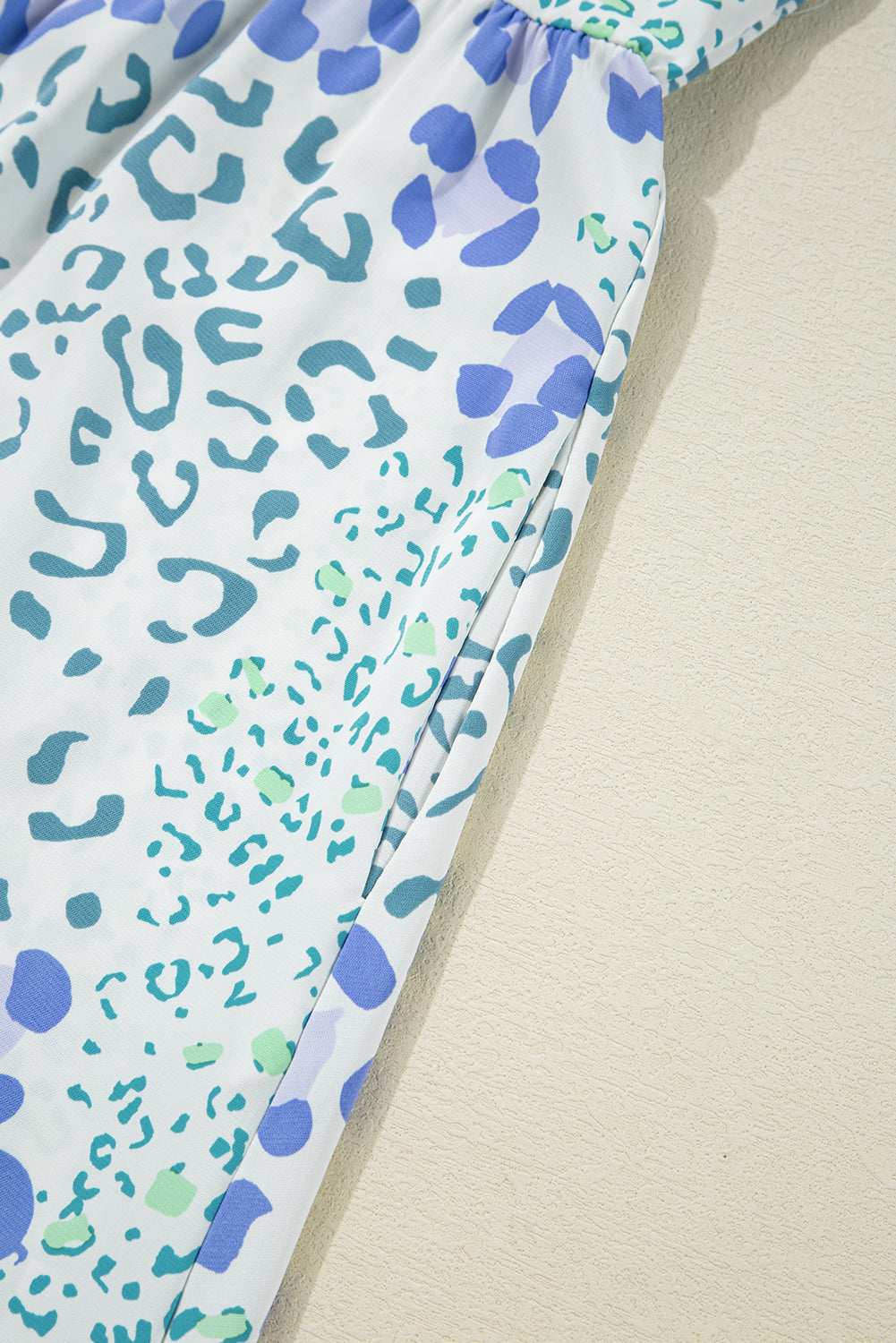 Sky Blue Leopard Bow Front Puff Sleeve Mini Dress 124093ad5704aef3-_8