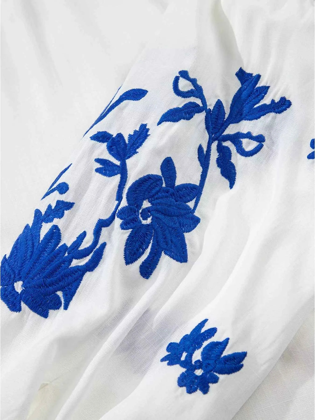 Floral Embroidered Tie Neck Blouse 129be5c440a64def9f4201d9da89c4f0-Max-Origin