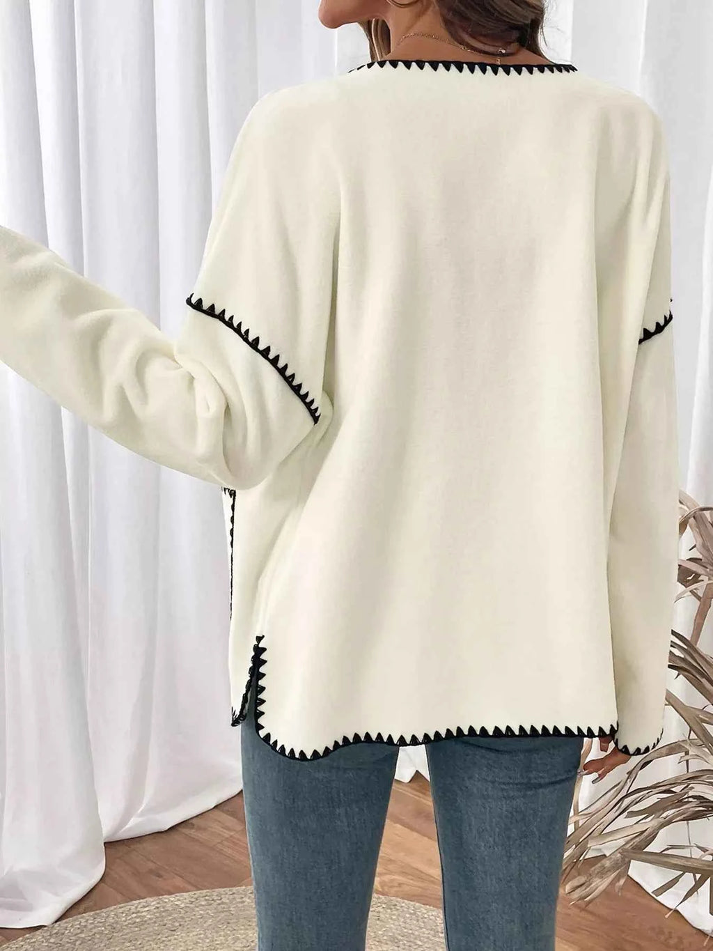 Contrast Trim Button Up Jacket 12acf584-51b5-454b-b434-3b6e16e04b6b-Max-Origin