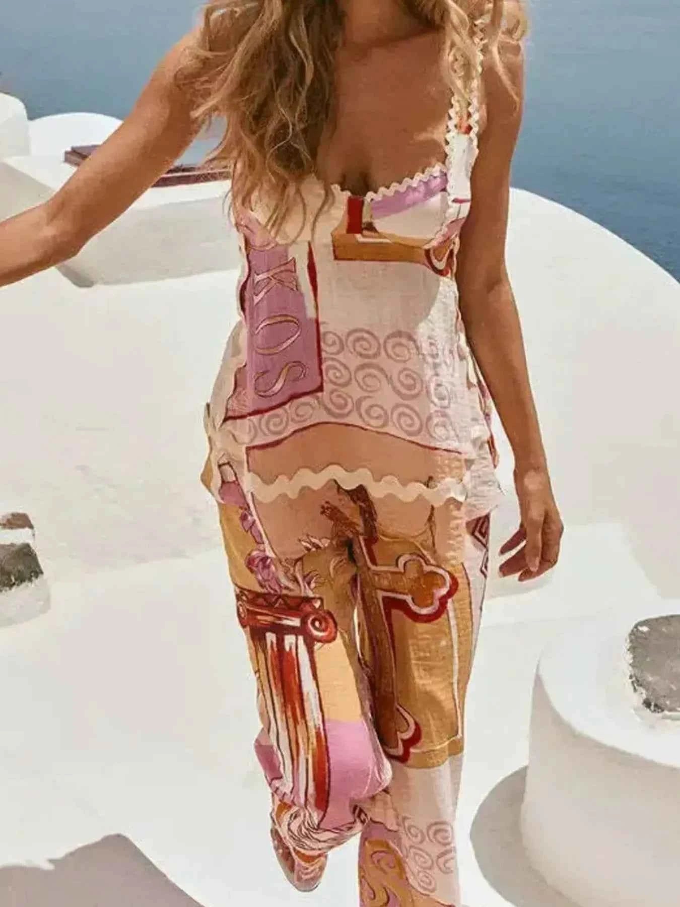 Tie Back Printed Cami and Pants Set 12de0ba3-ad88-4639-9db7-de789f203439-Max-Origin