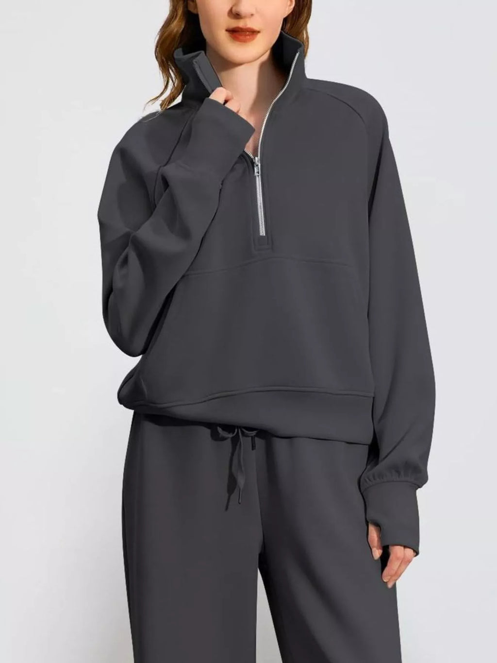 Full Size Half-Zip Sweatshirt and Wide-Leg Pants Set Plus Size 132cc452-9e6d-4c41-b59f-a37bb01de108-Max-Origin