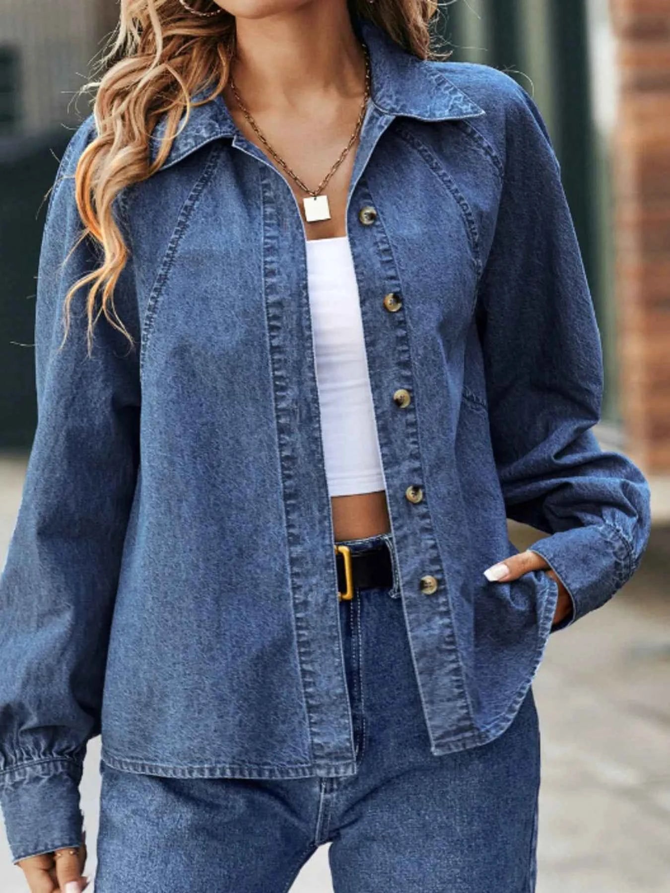 Button Up Long Sleeve Denim Shirt Blue 13fb8171cfc94cbc90da071ad0e08508-Max-Origin
