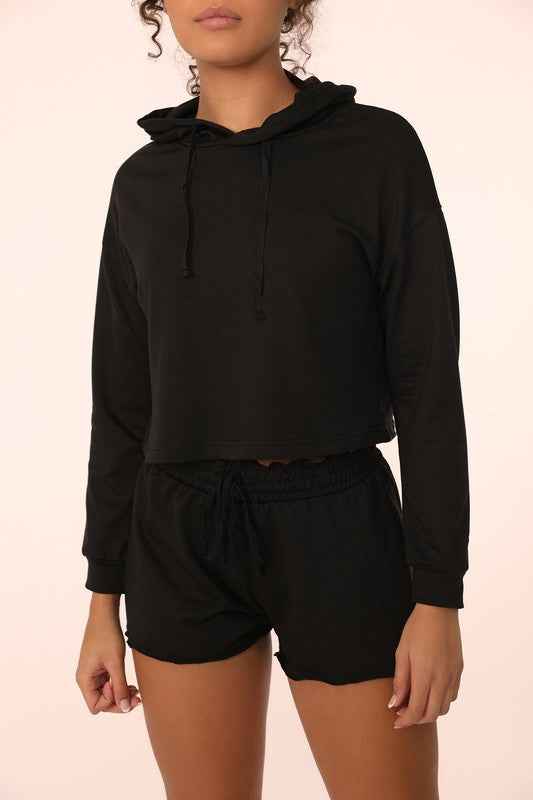 French Terry Cropped Hoodie Black 14538976_47ad3ac3-b6b5-450c-8599-609947278258