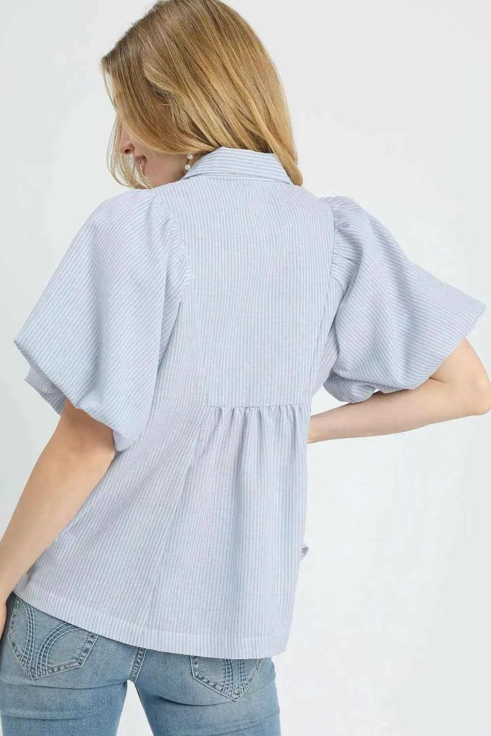 Umgee Smocked Puff Sleeve Blouse 14721f8a-79b3-4318-9b05-8818cd3b6b70-Max-Origin