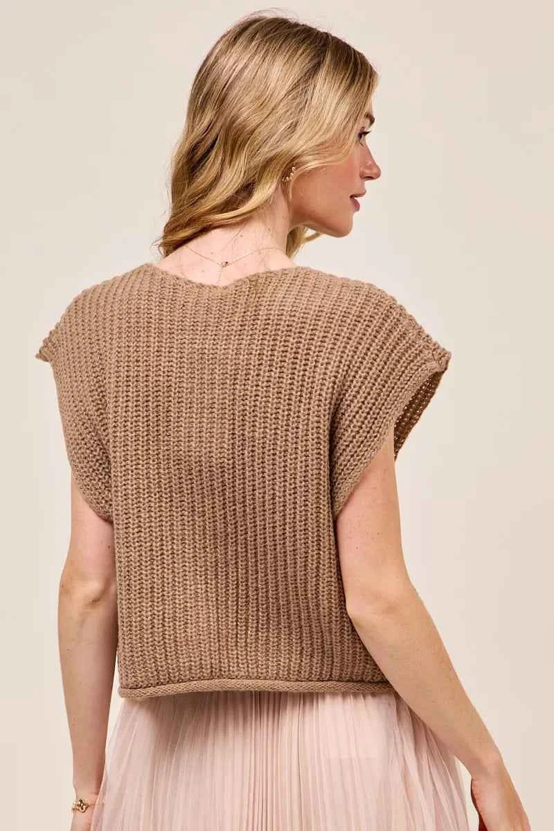 SO ME Big Metal Button Front Sweater Vest 14b382a3af3f49c091aee6db9bcb5759-Max-Origin