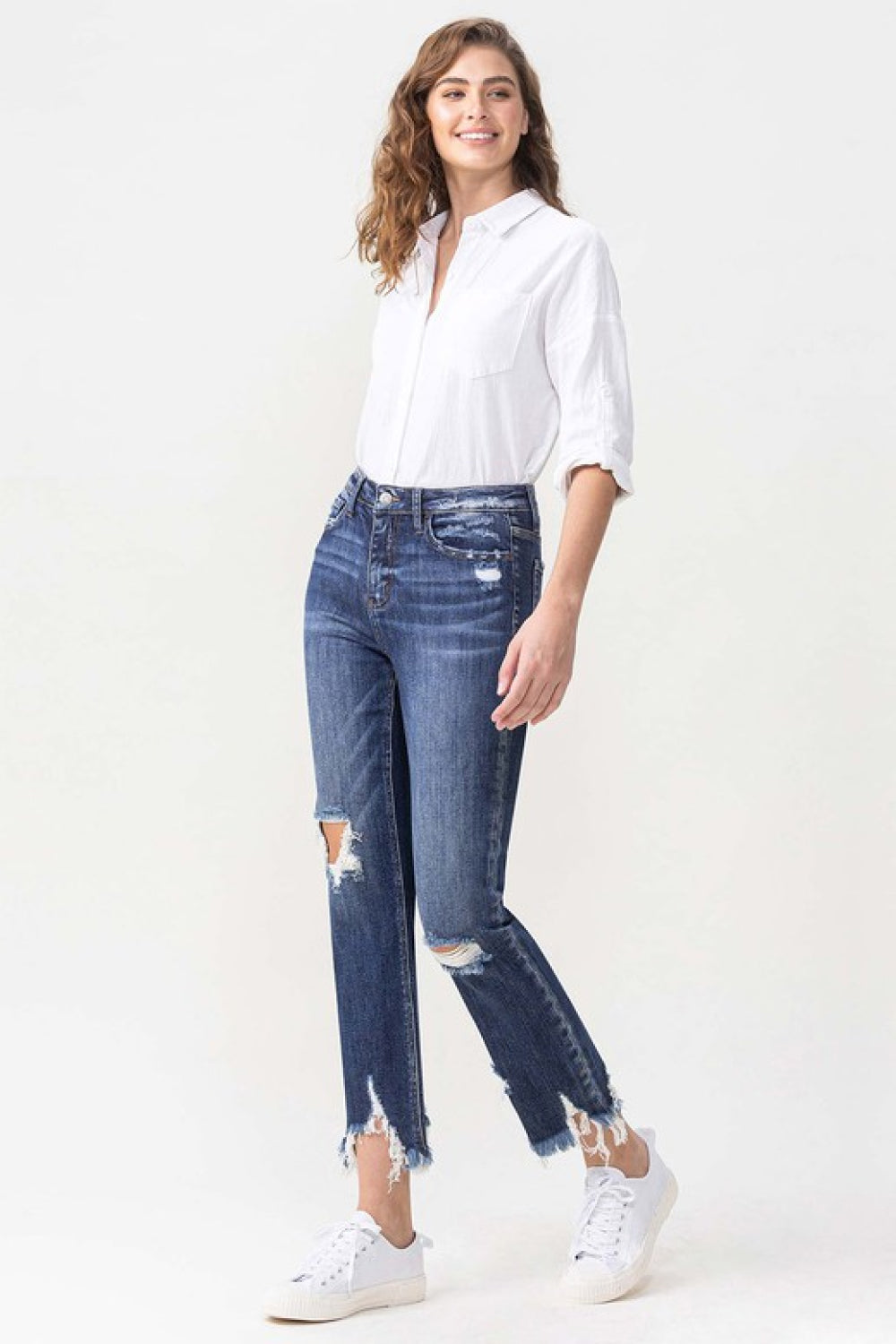 Lovervet Jackie Full Size High Rise Crop Straight Leg Jeans 14c097545f414f2bb527d04a12801847-Max