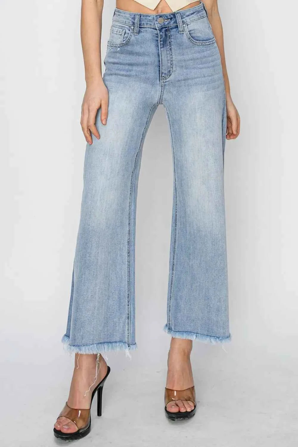 RISEN High Rise Crop Wide Fray Hem Jeans 151d521c-4348-47a2-aeb3-885772fcb05a-Max