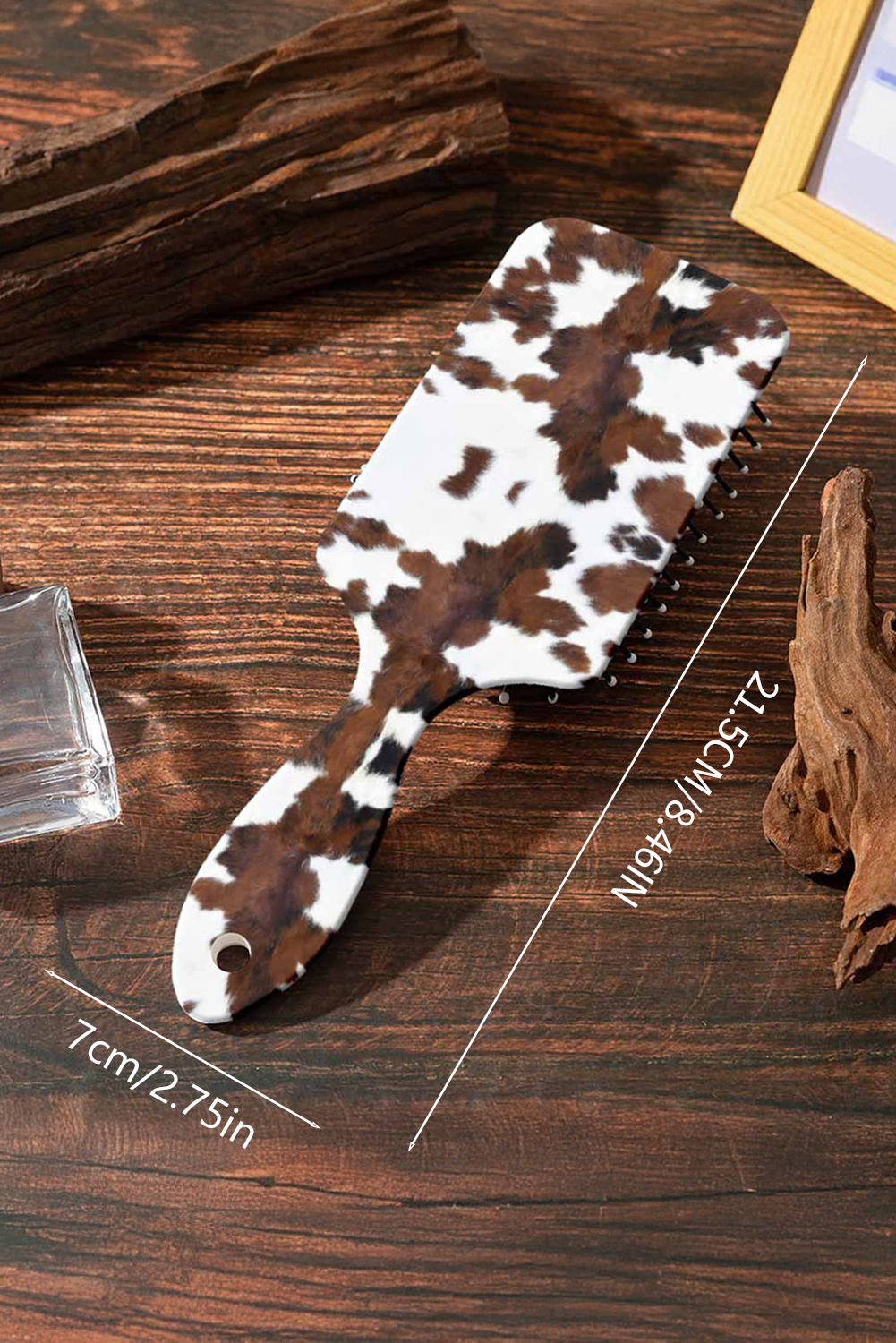 Chestnut Cow Print Hair Brush Comb 15de98a5c384a33b