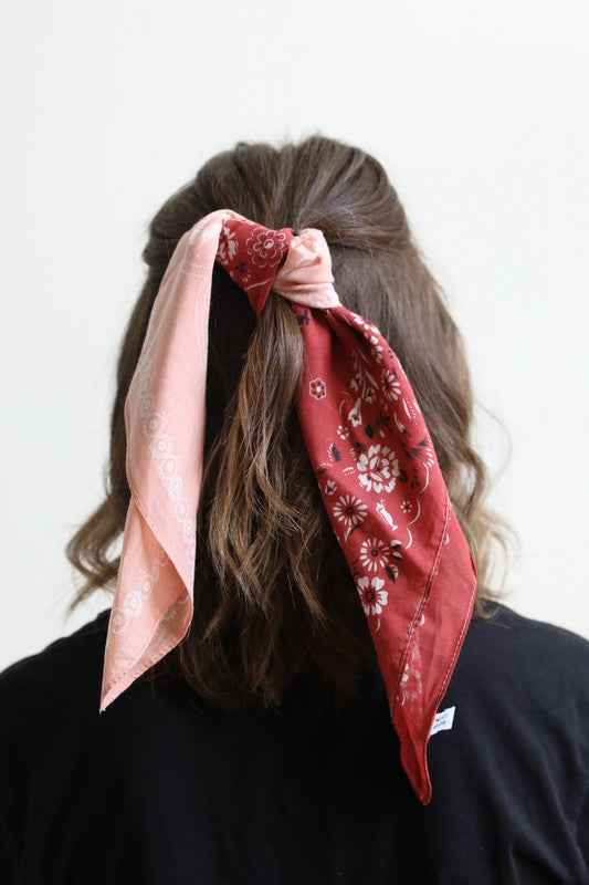 Two Tone Western Floral Bandana 16200068_1d65945a-a2f2-4a3c-94da-88282a859322
