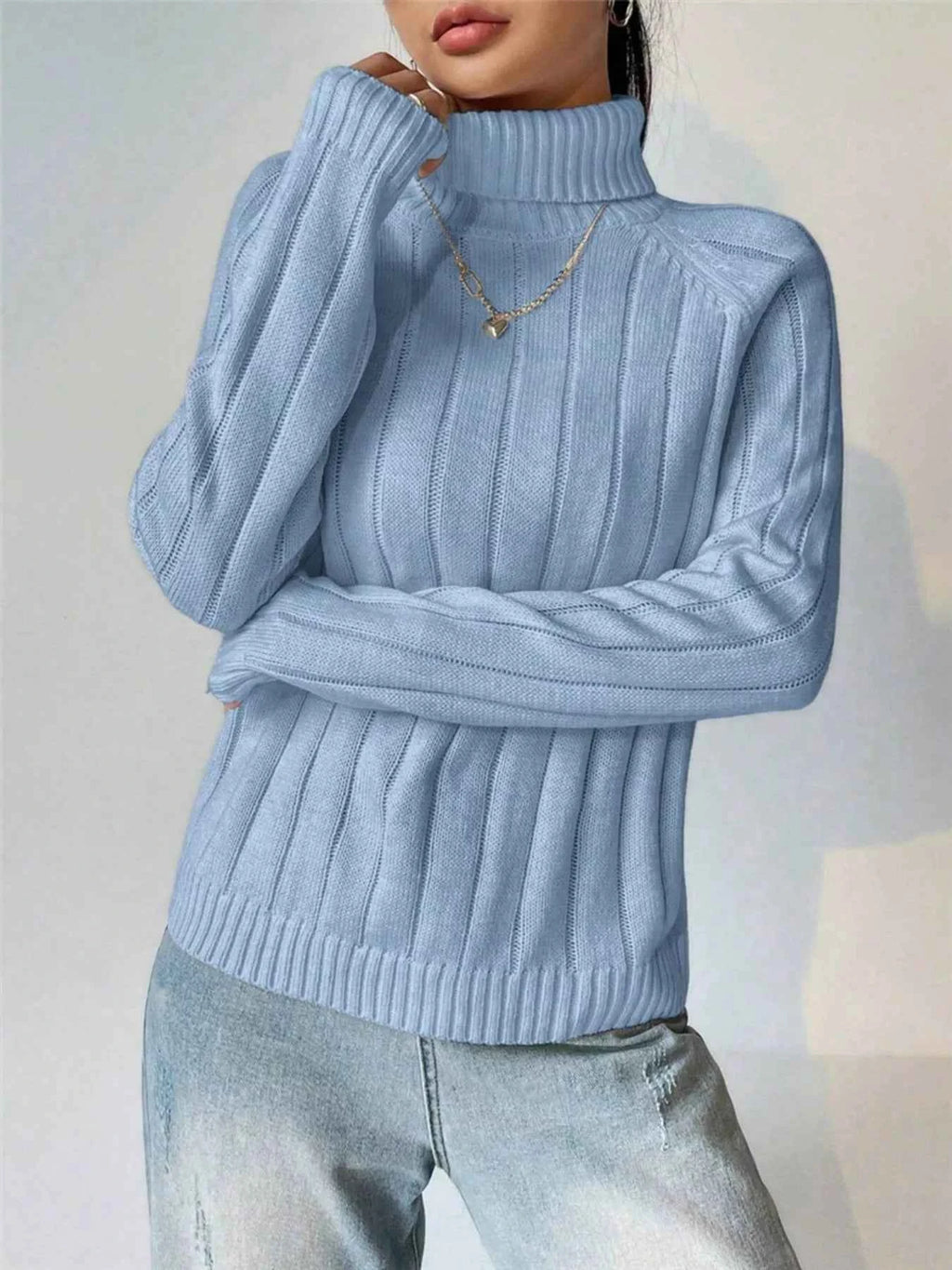 Ribbed Turtleneck Long Sleeve Sweater 168001b721d547acbedf2c75678c4aa1-Max-Origin