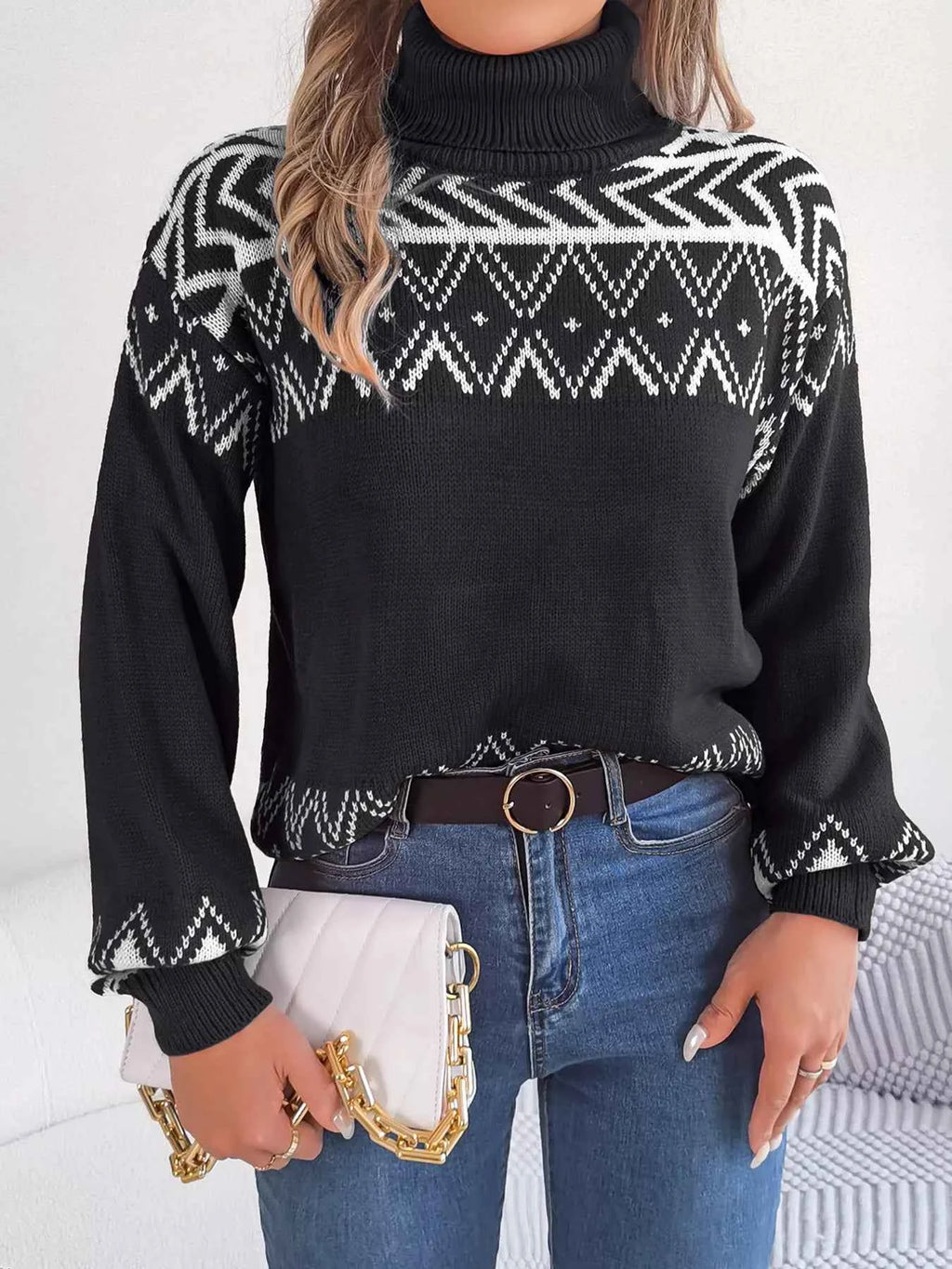 Turtleneck Dropped Shoulder Sweater 16a5b4490d0f4c31adb3e6f5acc5acf2-Max-Origin