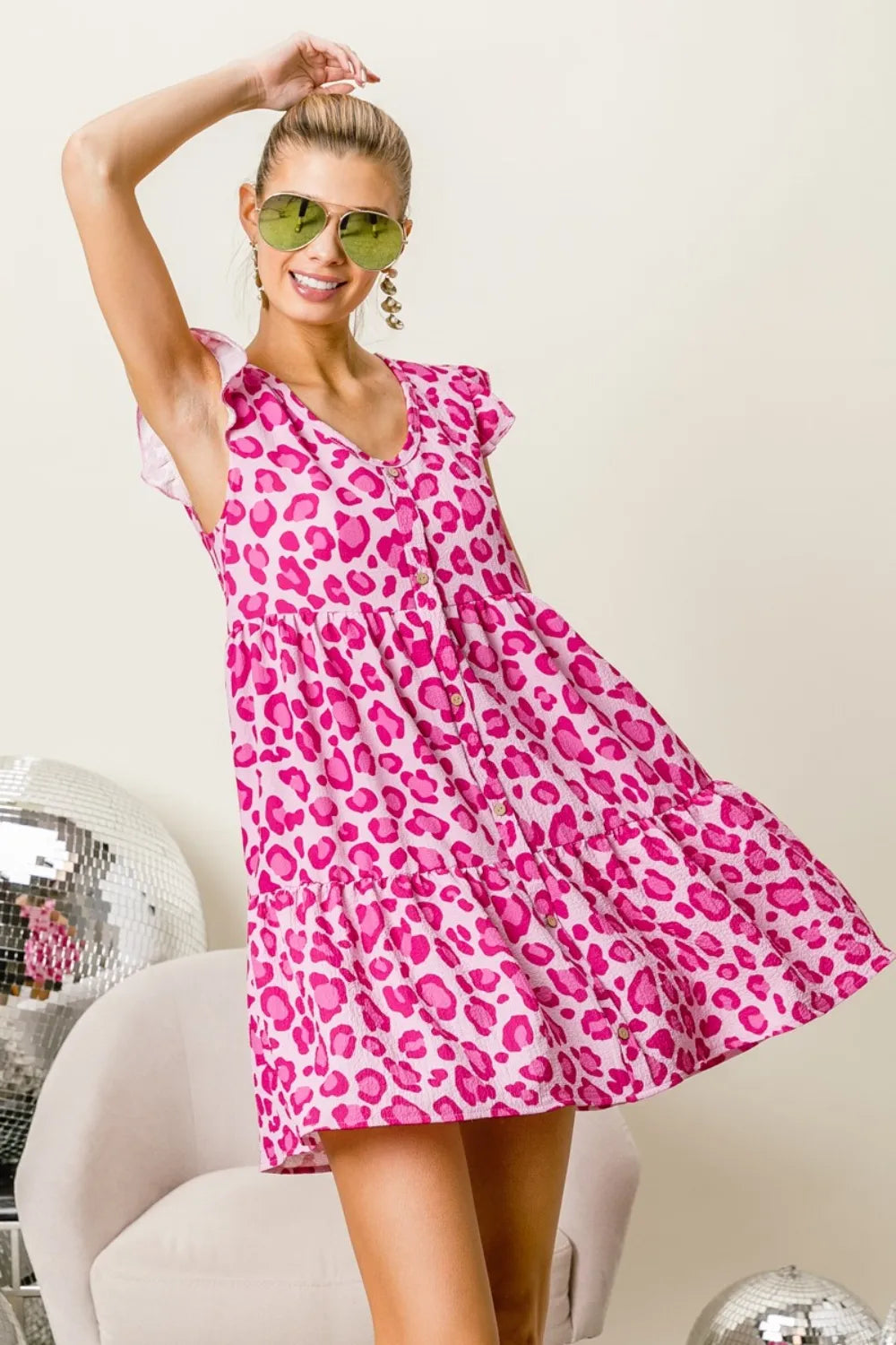 BiBi Leopard Cap Sleeve Tiered Mini Dress 16e80fd6-3485-4763-b4c4-61aa98c2cf2a-Max