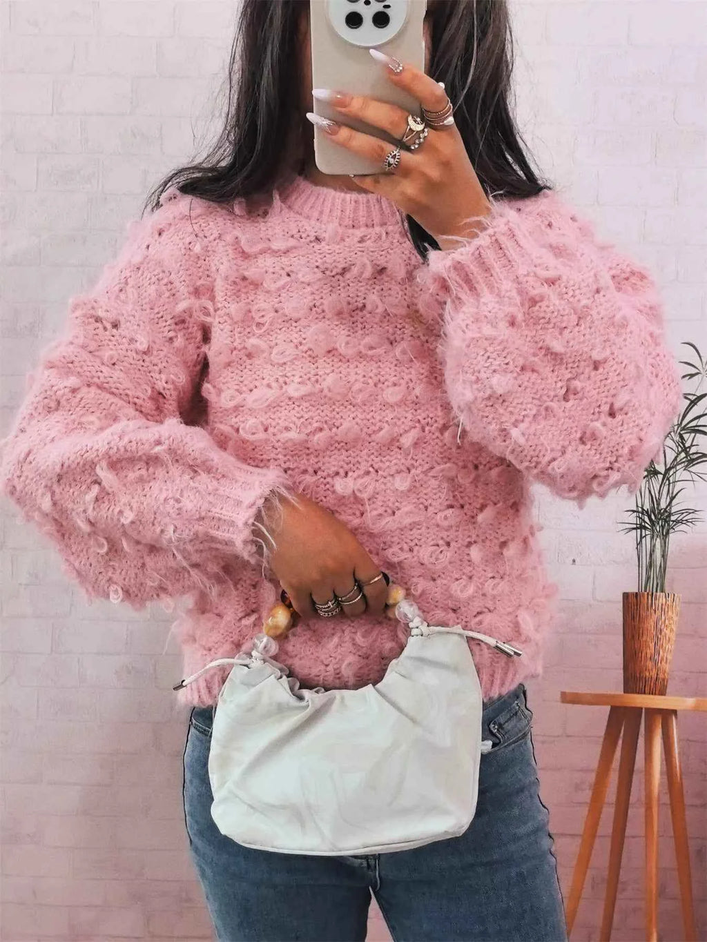 Chunky Round Neck Long Sleeve Sweater 1733549f696942048a00edd711b5a8c0-Max-Origin