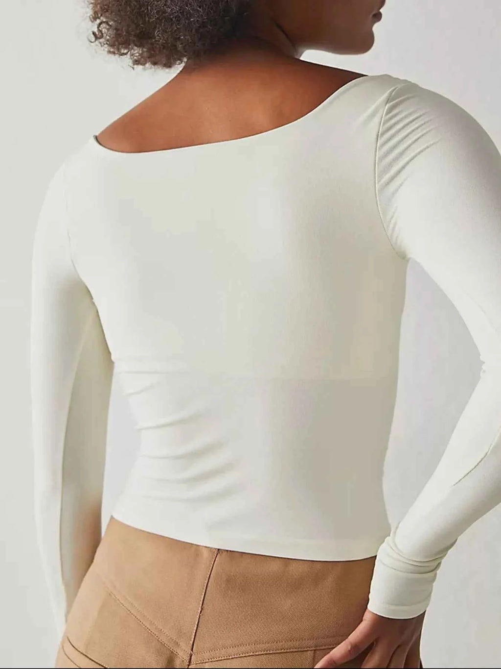 Square Neck Fitted Long Sleeve T-Shirt 177501a0-744a-4792-b216-79518a55ac34-Max-Origin