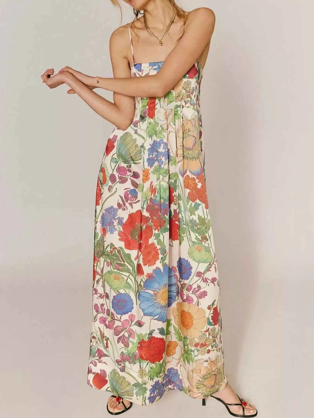 Floral Print Sleeveless Maxi Dress 17b8fac9-59e0-4d5d-a497-49300c4bfffd-Max-Origin