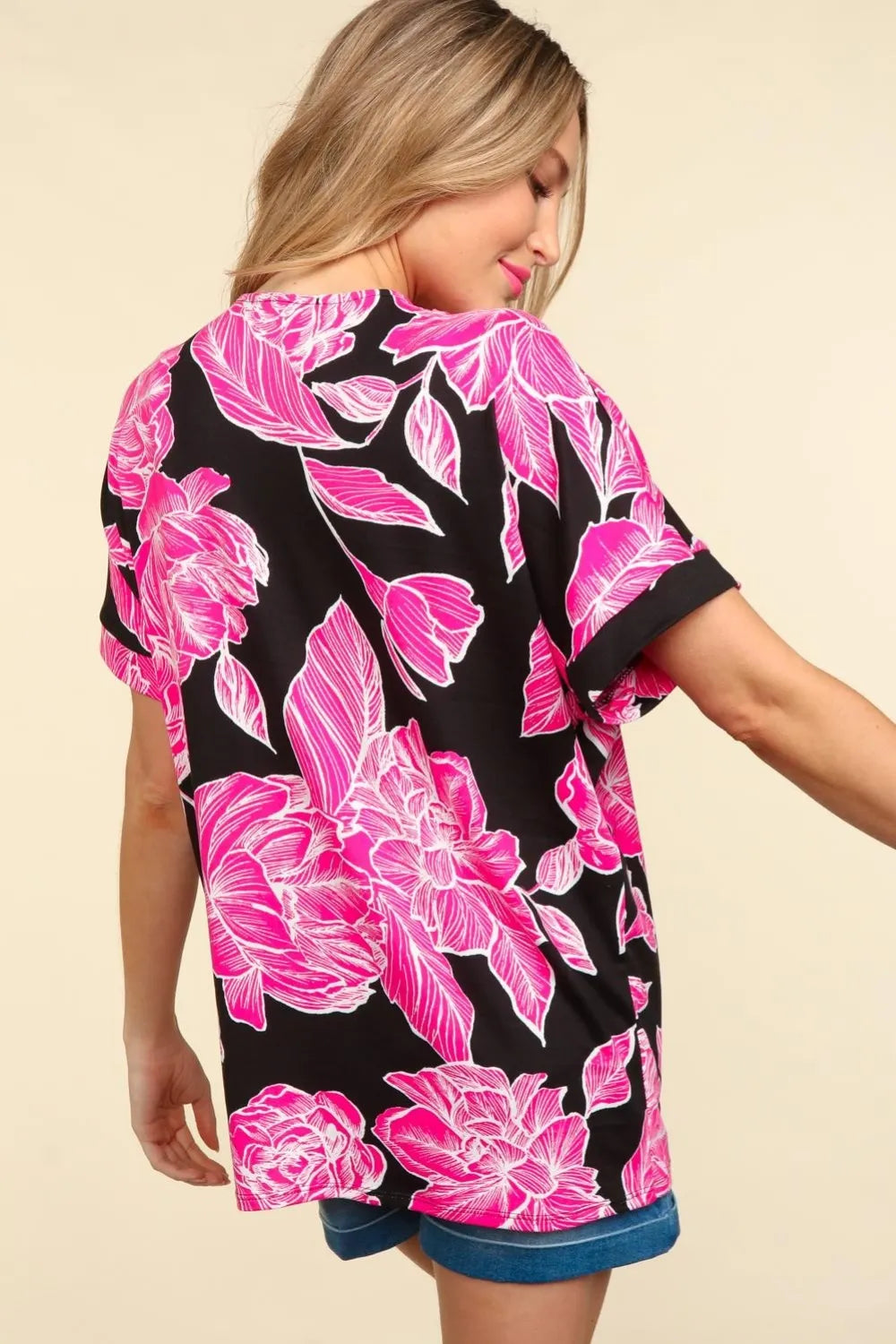 Haptics Floral Drop Shoulder T-Shirt 18172337-6927-4c11-8d77-3cfebd10afbc-Max