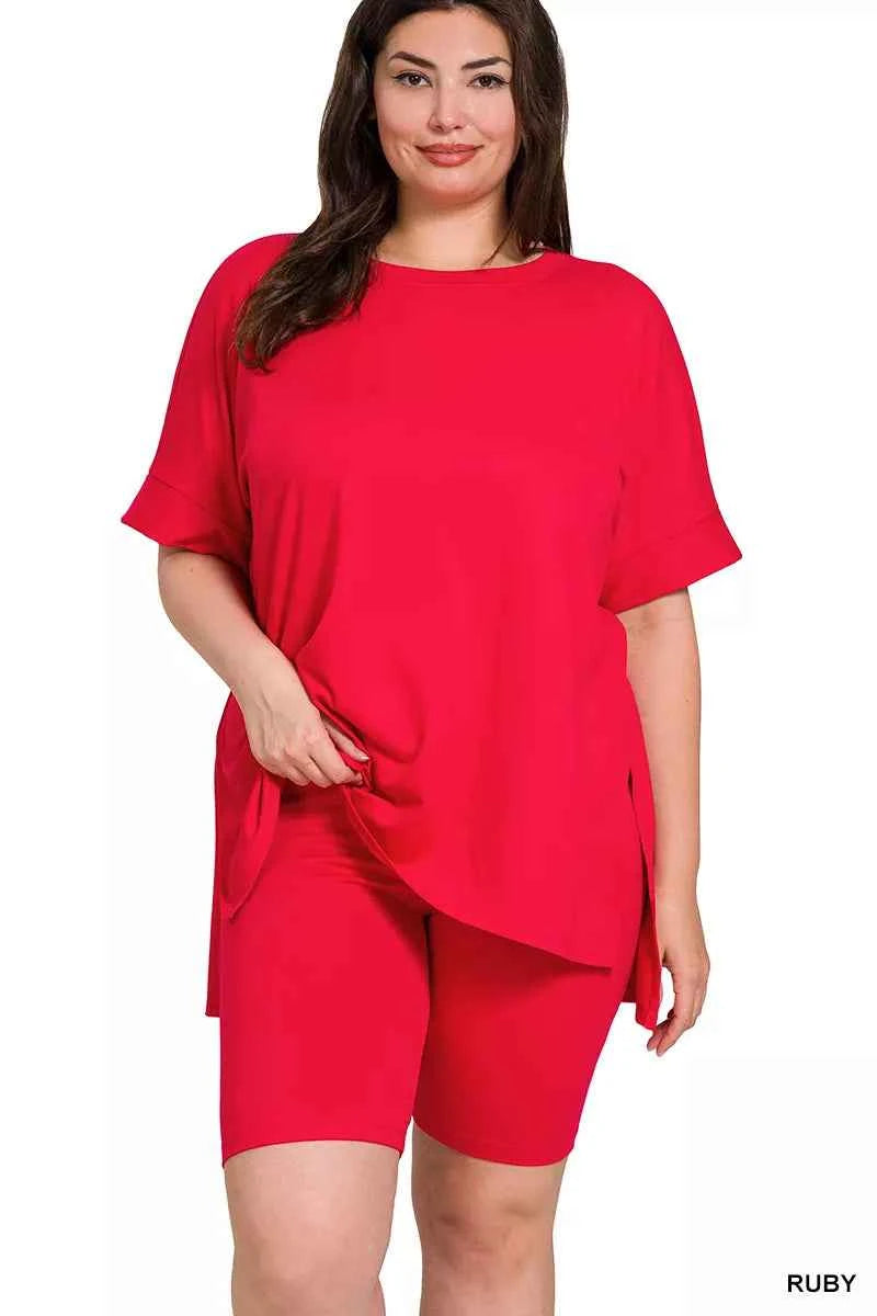 Zenana Full Size Brushed Dty Microfiber Round Neck Top and Biker Shorts Set Plus Size 184e1a2c-578b-4755-a7fd-e4737149620f-Max-Origin