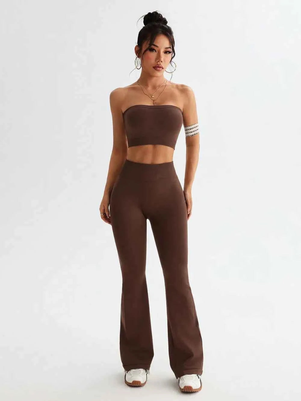 Tube Top and High Waist Flare Pants Active Set 18bc36f9-2dcc-479e-984d-7b758fdc40e7-Max