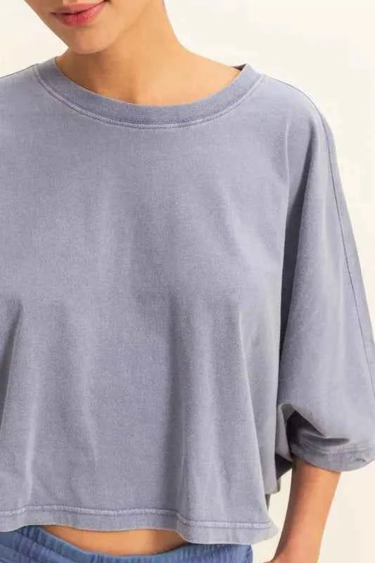 HYFVE Lightweight Round Neck Batwing Sleeve T-Shirt 18c5f30e-ac71-4635-8959-9ce46641fad2-Max