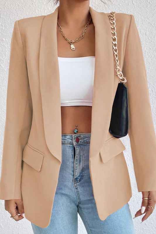 Open front blazer beige 19189483_fb375935-0fea-4495-bfa5-973467873b33