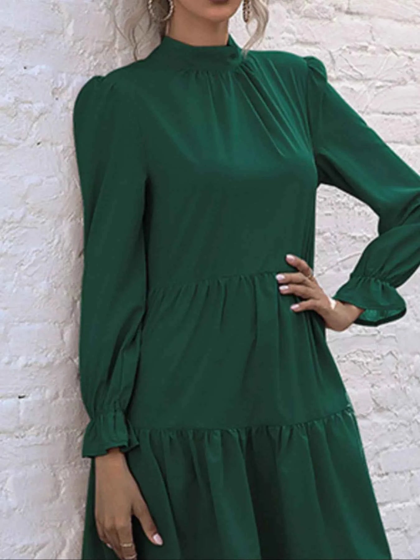 High-Low Flounce Sleeve Dress 192cc659-7abd-462e-bf2e-b6e748d3d998-Max-Origin