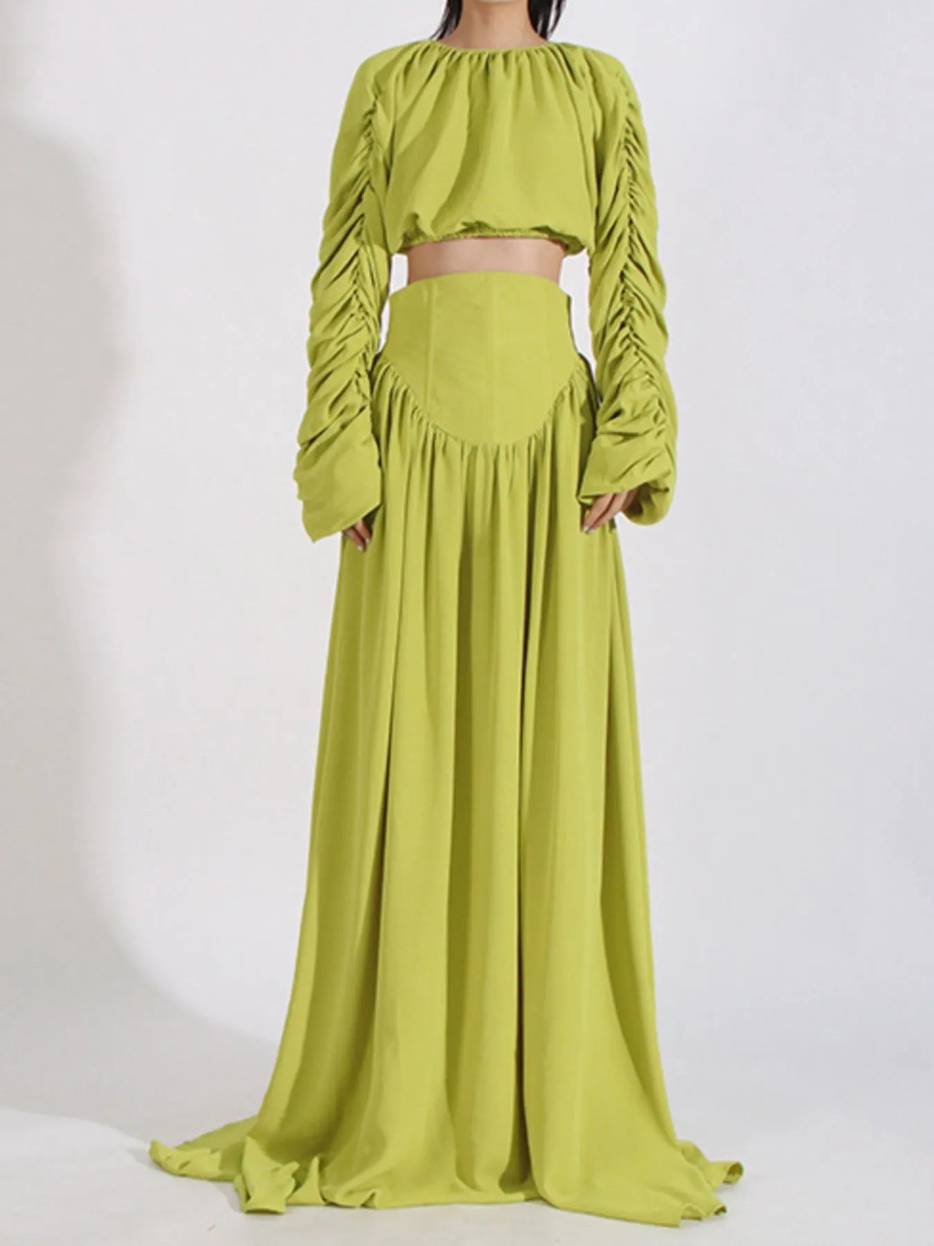 Ruched Long Sleeve Top and High Waist Skirt Set 193b581b-f53e-4cee-b599-f80d9a3bfbb6-Max-Origin