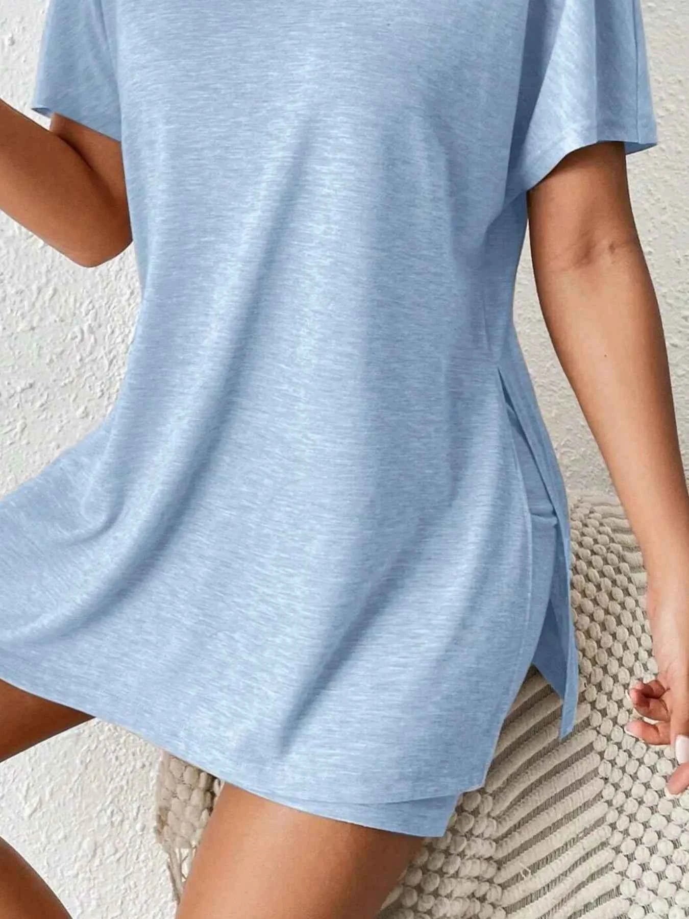 Casual Round Neck T-Shirt and Shorts Set 1a089348-8e4b-46cb-9b45-89c39d00c95f-Max-Origin