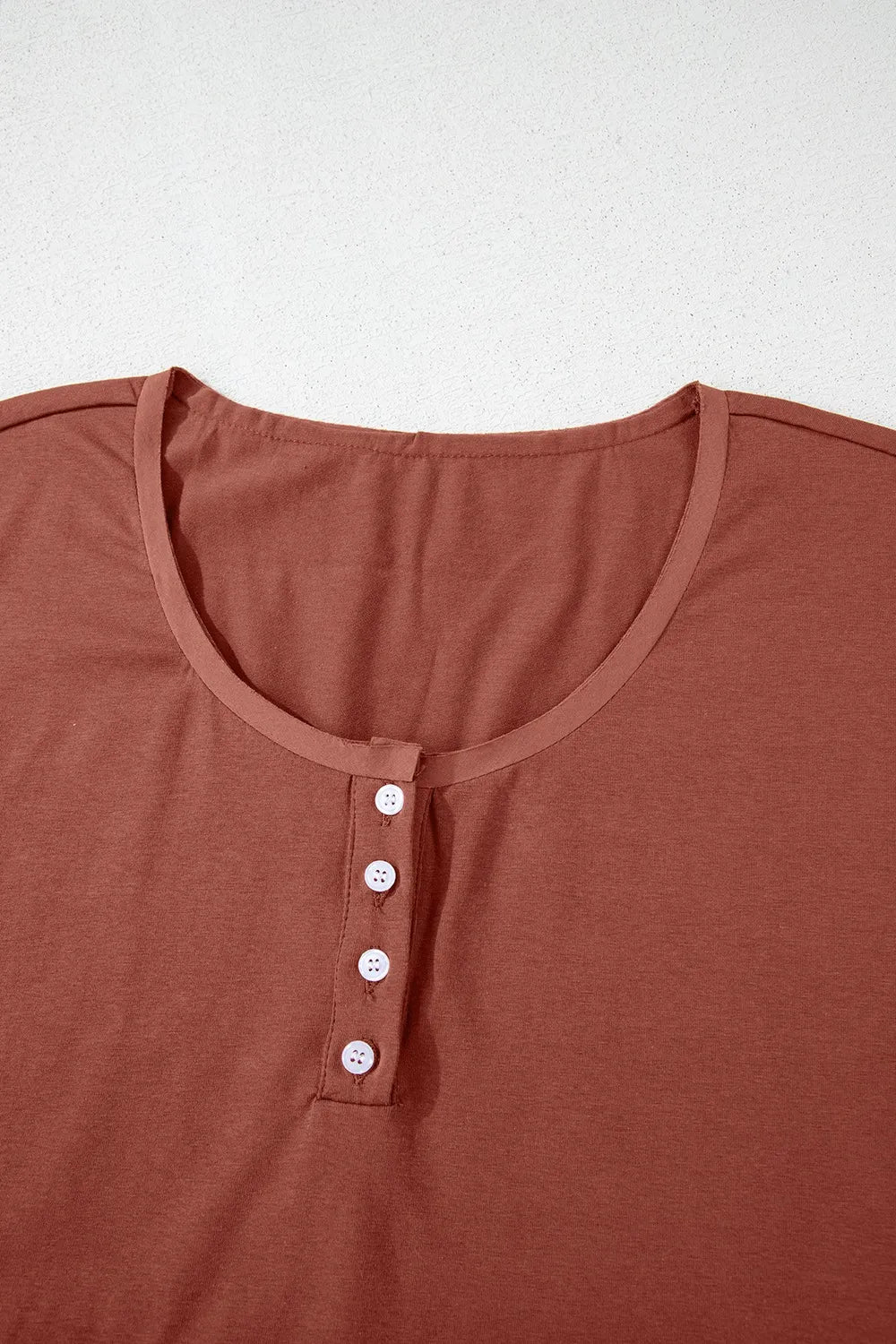 Short Sleeve U Neck Buttons Splicing Ruffle Blouse 1a598c24-323a-4df4-9111-2385f41e7425-Max-Origin