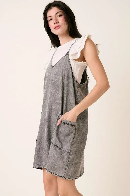 Mittoshop Washed Patch Pocket Mini Cami Denim Dress 1a7f3c49-2fed-4b5f-b42d-f82dc3fa9c08-Max