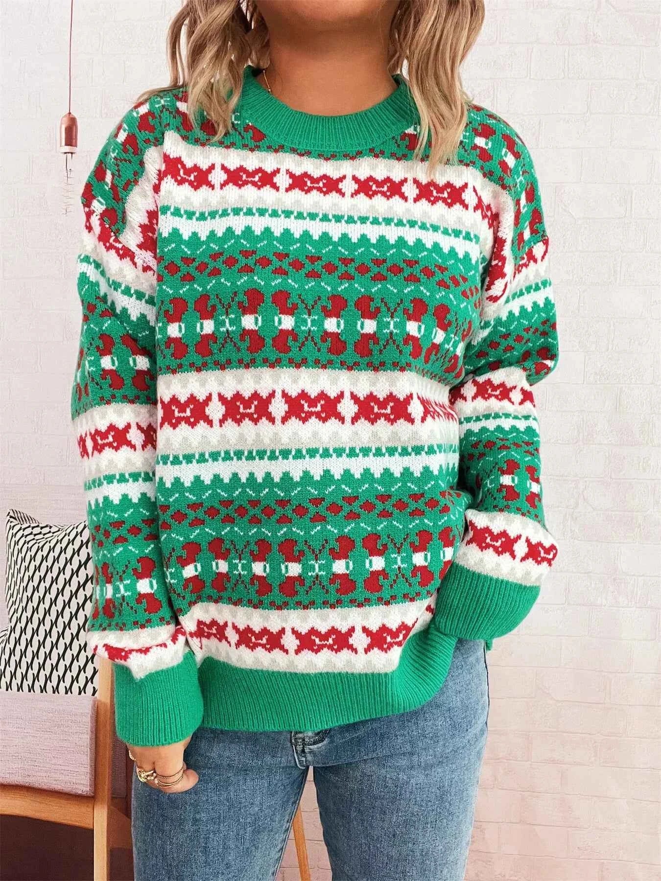 Round Neck Dropped Shoulder Sweater 1ab1e652393f4b30a93344ee4d3f6ba1-Max-Origin