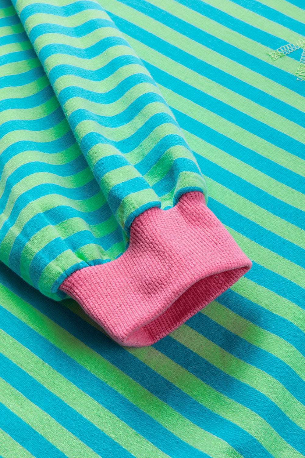 Black Stripe Contrast Edge Cross Seam Oversized Sweatshirt 1ad23c7f8a2488d5