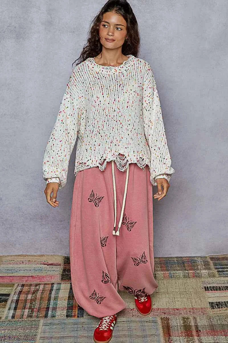 POL Round Neck Fringed Hem Sweater 1ae73717-6aad-4876-bbb6-7cd613d5e133-Max-Origin