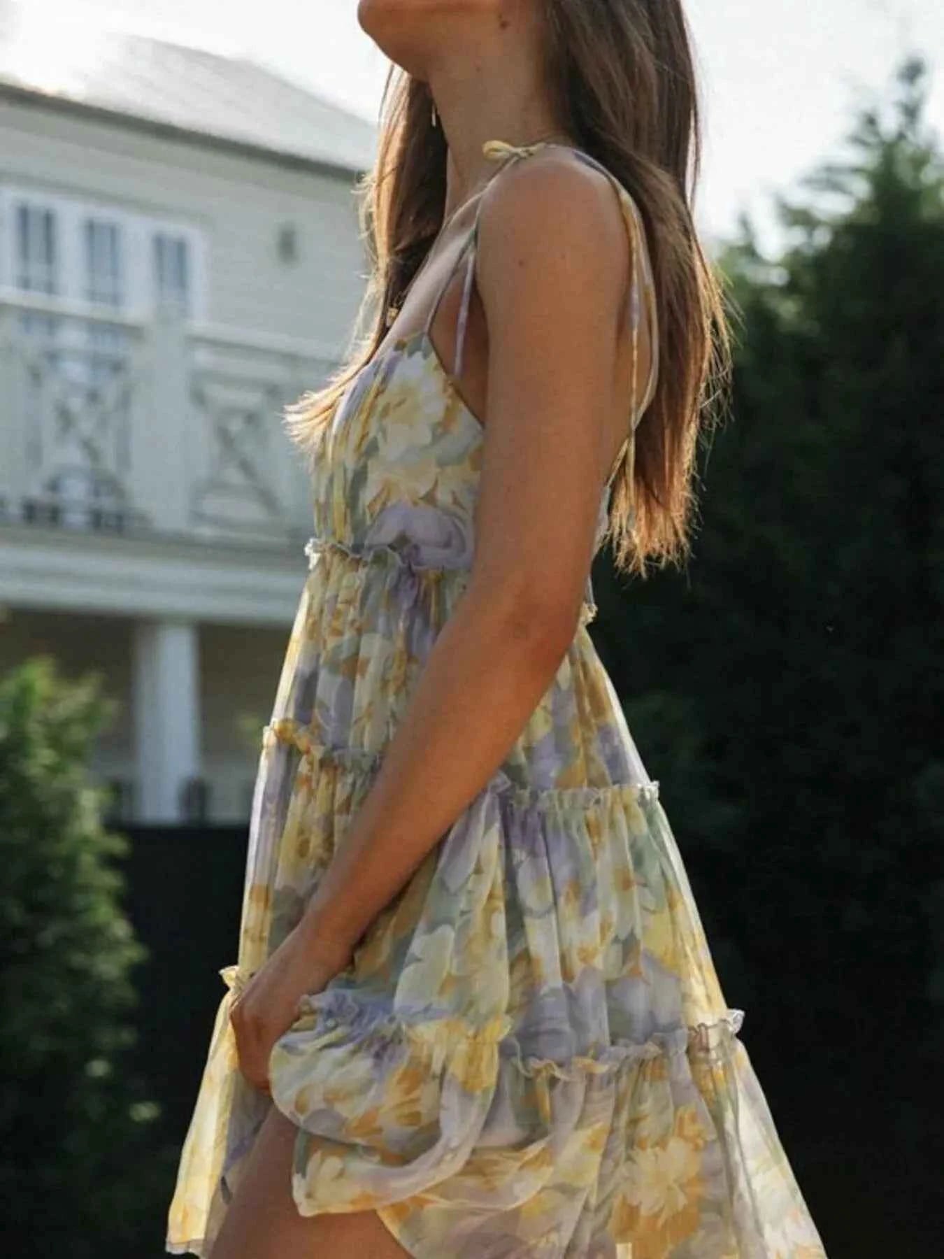 Printed Tie-Strap Tiered Mini Dress 1ae9fc32-3425-46d3-9861-528e4fcfb95a-Max-Origin