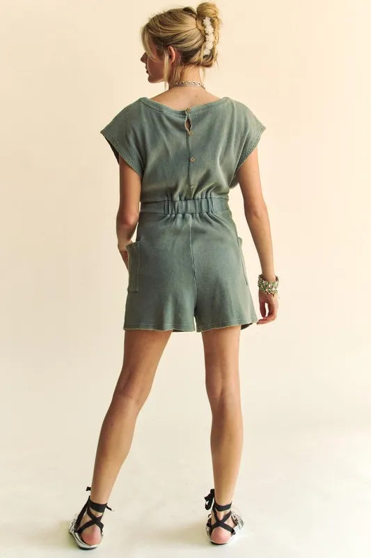 Davi & Dani Acid-Washed Waffle Knit Cuffed Sleeves Romper 1b245bb644964e34be58292bee509fc6-Max-Origin