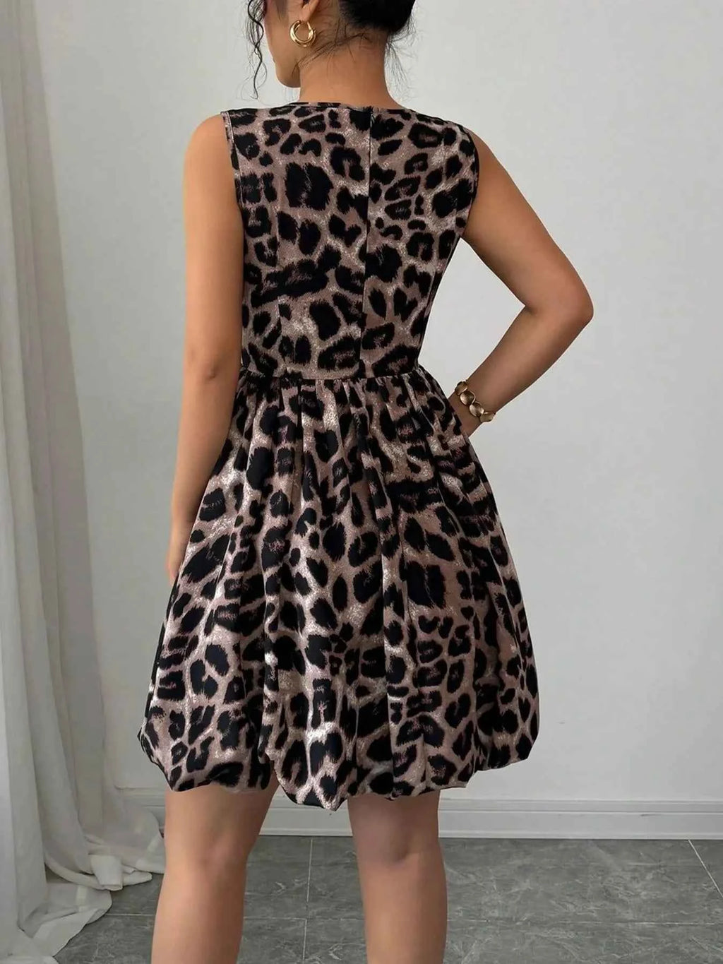 Leopard Print Sleeveless Fit and Flare Mini Dress 1b2b2ecd40234a74be4993b8f434fb44-Max-Origin
