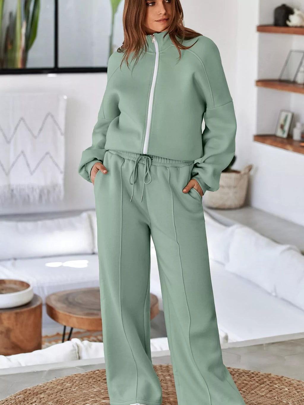 Drop Shoulder Zip Up Jacket and Drawstring Pants Active 2pcs Set 1bab2dc5-643a-4a3c-9e9b-4514ac87c167-Max-Origin